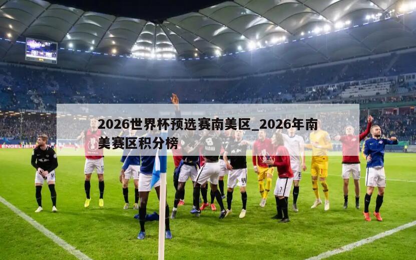 2026世界杯预选赛南美区_2026年南美赛区积分榜
